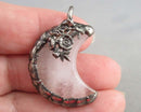 Quartz Gemstone Moon Pendant B042-2