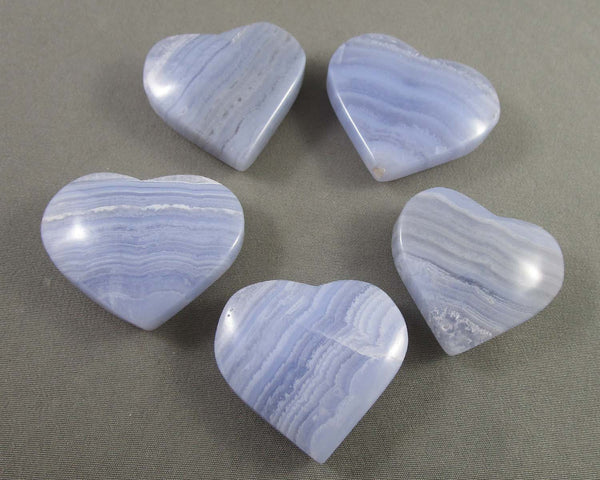 You Choose!  Blue Lace Agate Stone Heart