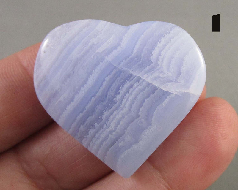 You Choose!  Blue Lace Agate Stone Heart