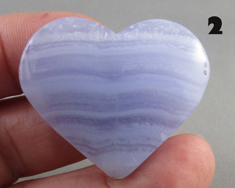 You Choose!  Blue Lace Agate Stone Heart