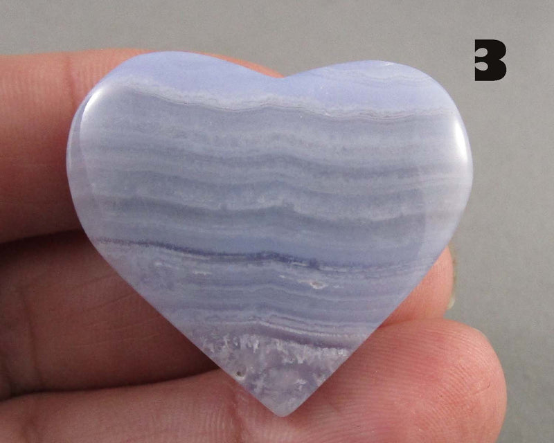 You Choose!  Blue Lace Agate Stone Heart