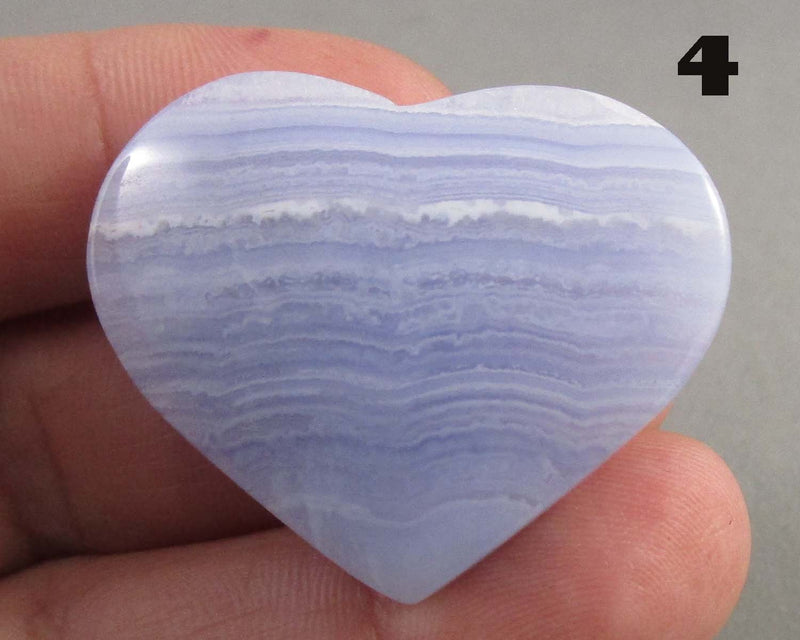 You Choose!  Blue Lace Agate Stone Heart