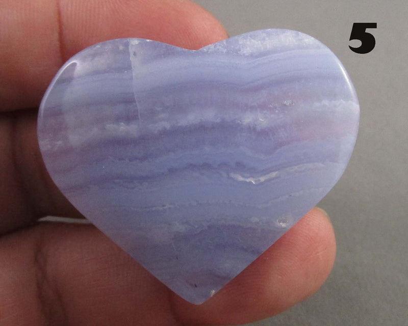 You Choose!  Blue Lace Agate Stone Heart