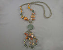 Carnelian, Shell & Green Jasper Necklace H065-5