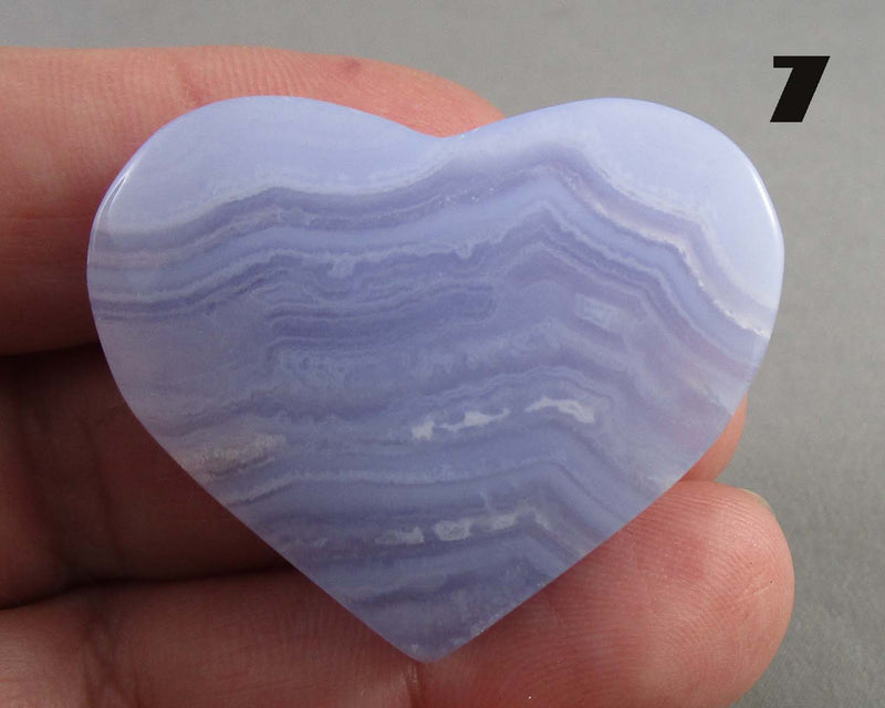 You Choose!  Blue Lace Agate Stone Heart