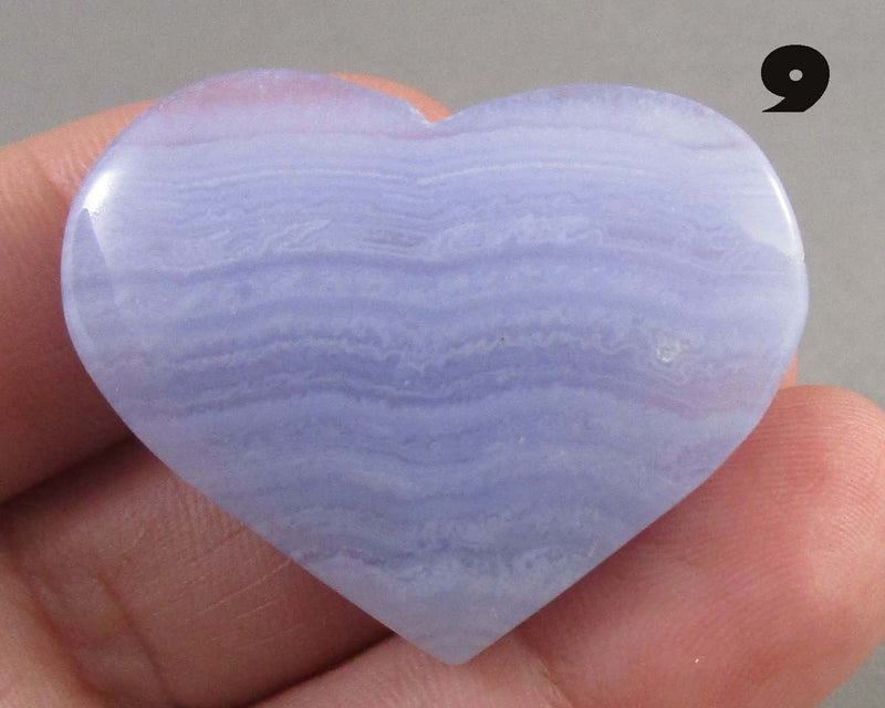 You Choose!  Blue Lace Agate Stone Heart