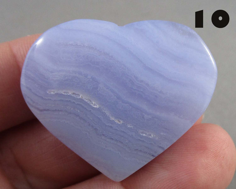 You Choose!  Blue Lace Agate Stone Heart