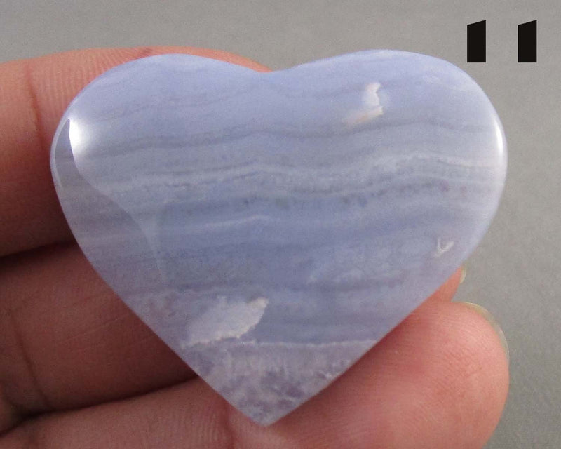 You Choose!  Blue Lace Agate Stone Heart