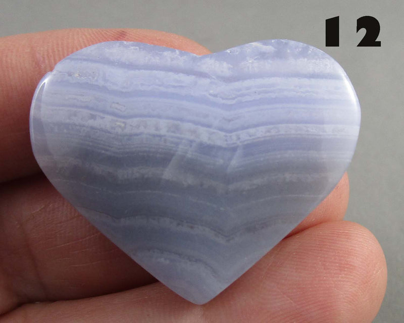 You Choose!  Blue Lace Agate Stone Heart