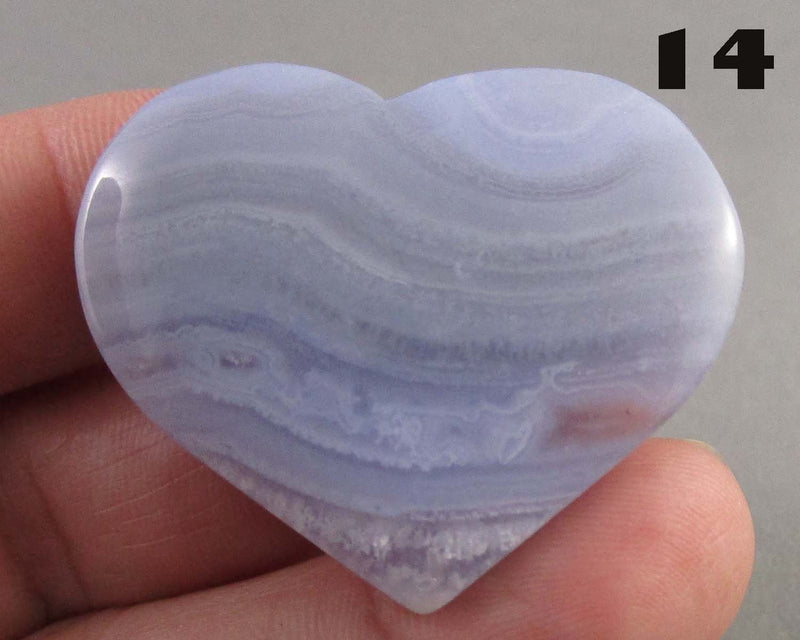 You Choose!  Blue Lace Agate Stone Heart