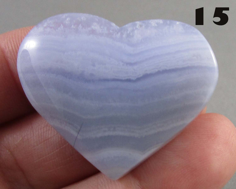 You Choose!  Blue Lace Agate Stone Heart