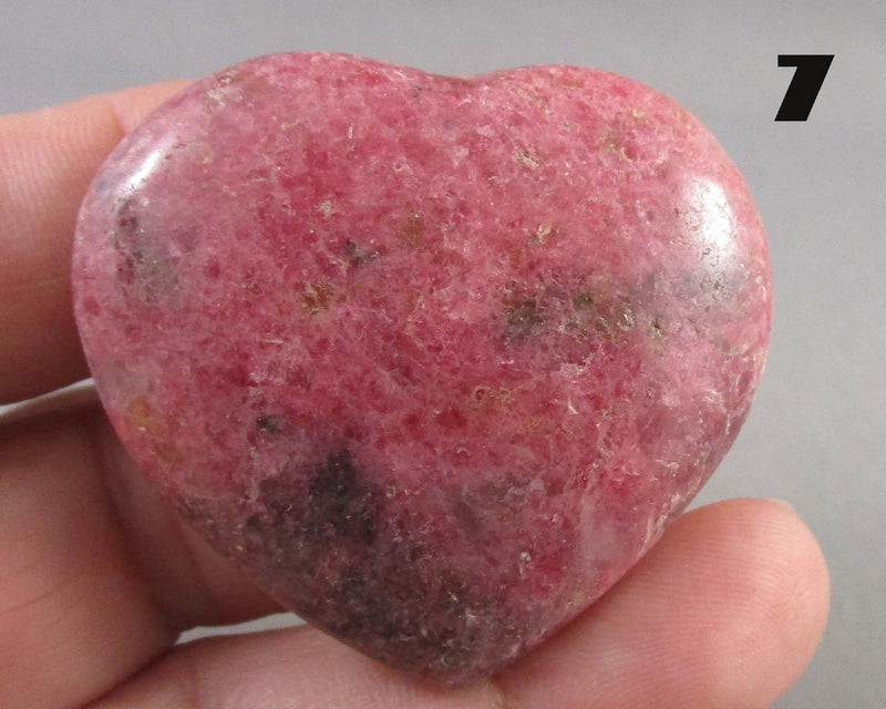 You Choose!  Pink Rhodonite Stone Heart