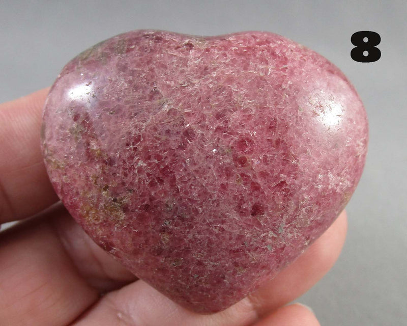 You Choose!  Pink Rhodonite Stone Heart