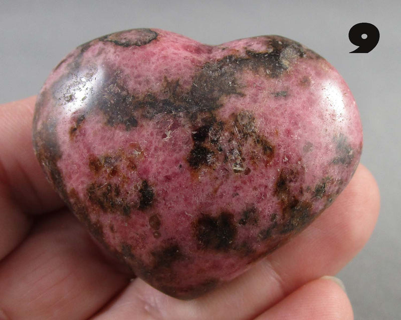 You Choose!  Pink Rhodonite Stone Heart