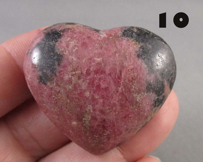 You Choose!  Pink Rhodonite Stone Heart