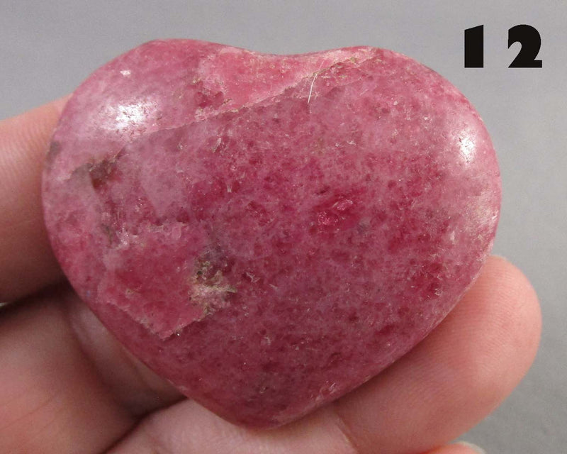 You Choose!  Pink Rhodonite Stone Heart