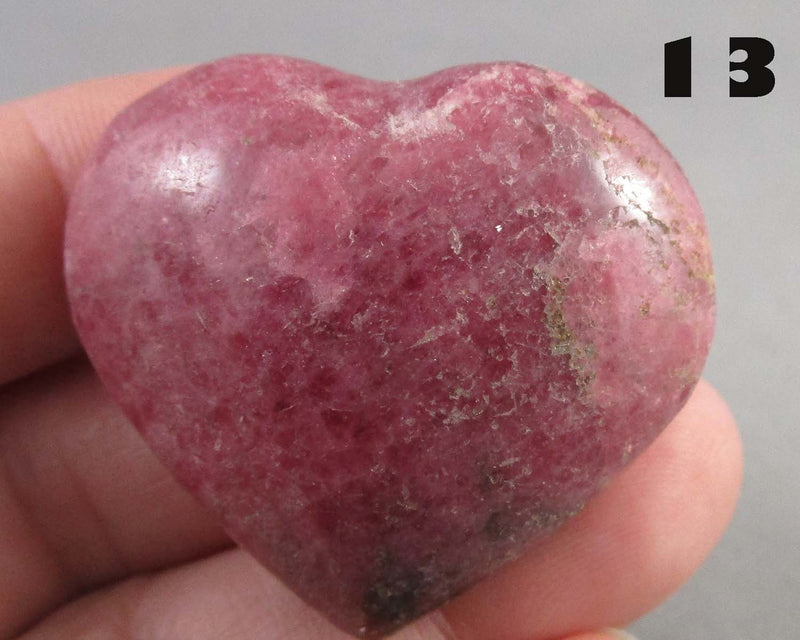 You Choose!  Pink Rhodonite Stone Heart