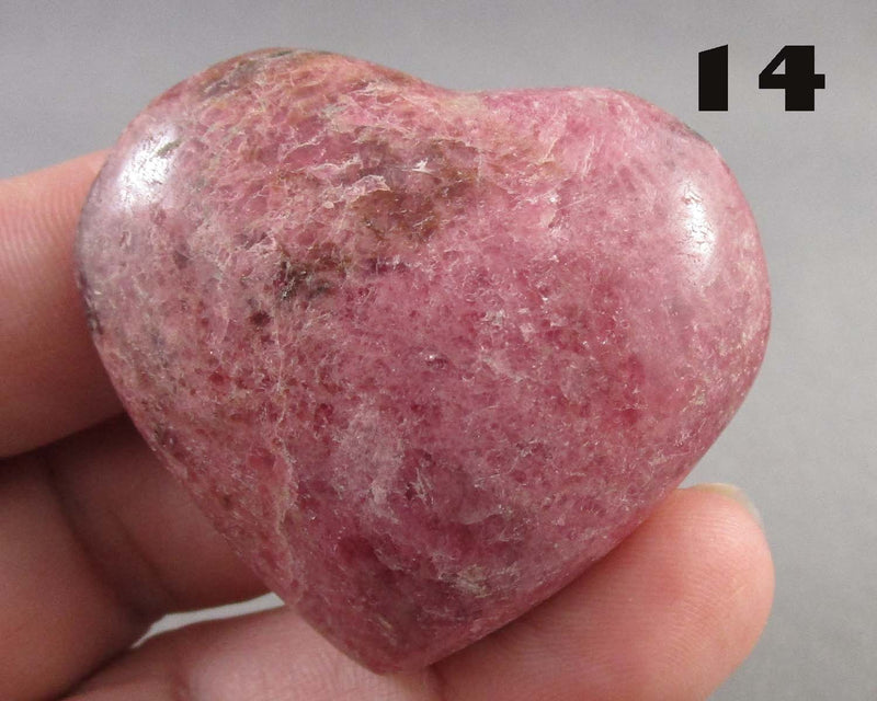 You Choose!  Pink Rhodonite Stone Heart