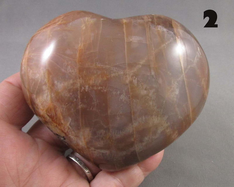 You Choose!  Large Black Moonstone Stone Heart