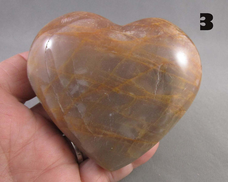 You Choose!  Large Black Moonstone Stone Heart