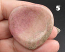 You Choose!  Gemstone Heart Worry Stones 40mm