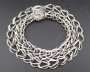 Solid 925 Sterling Silver Charm Bracelet (Vintage) H001-1
