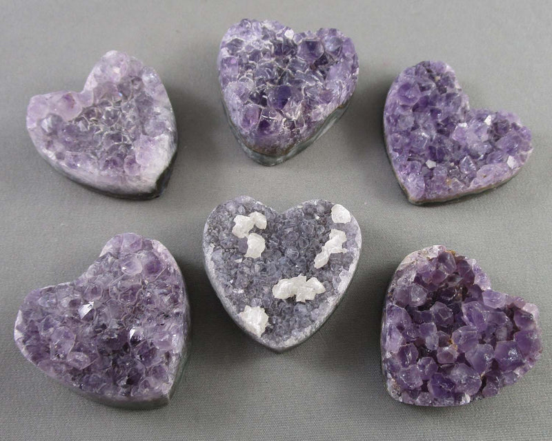 You Choose!  Amethyst Druse Crystal Heart