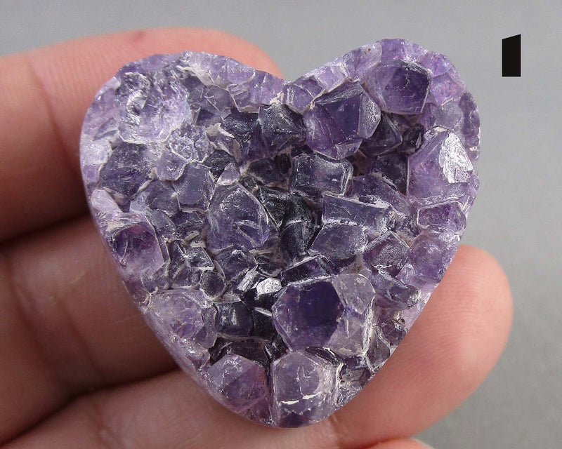 You Choose!  Amethyst Druse Crystal Heart