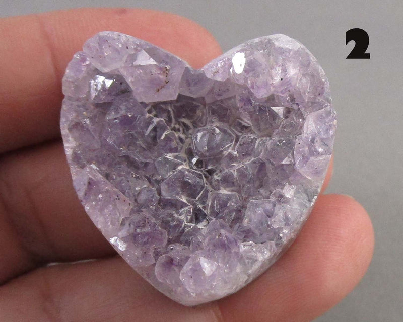 You Choose!  Amethyst Druse Crystal Heart