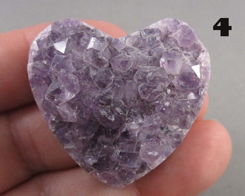 You Choose!  Amethyst Druse Crystal Heart