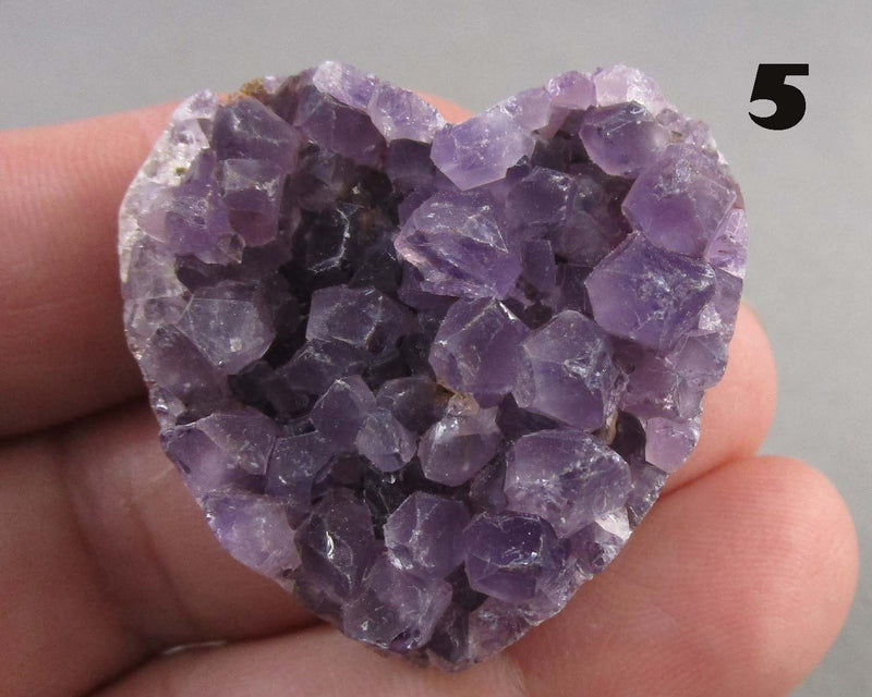 You Choose!  Amethyst Druse Crystal Heart