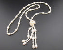 Natural Pearl Gemstone Necklace Vintage H001-5