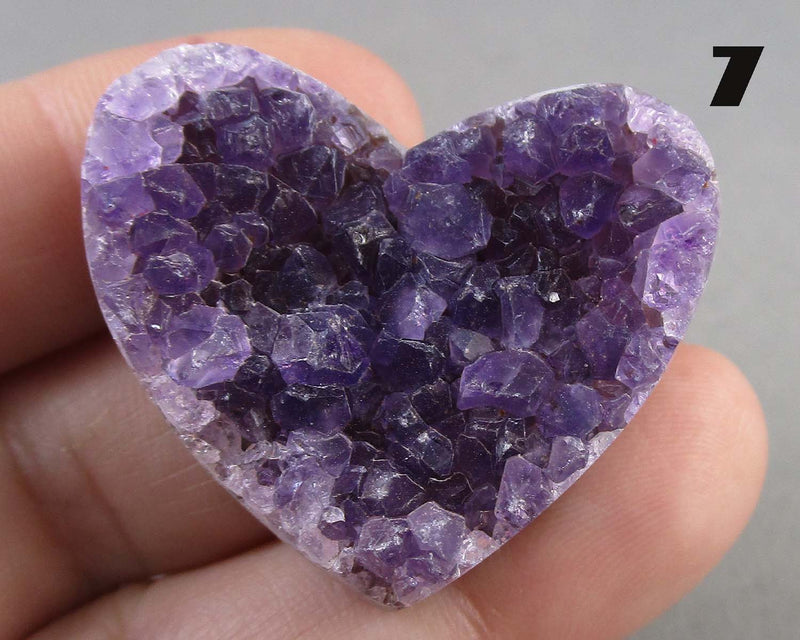 You Choose!  Amethyst Druse Crystal Heart