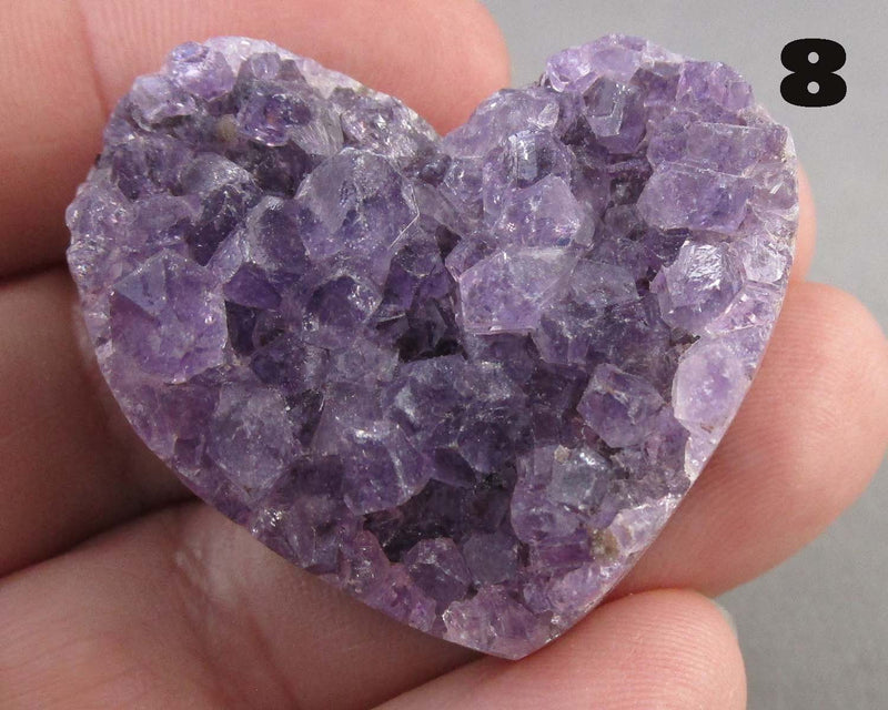 You Choose!  Amethyst Druse Crystal Heart