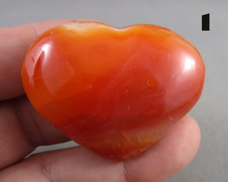 You Choose!  Carnelian Stone Heart