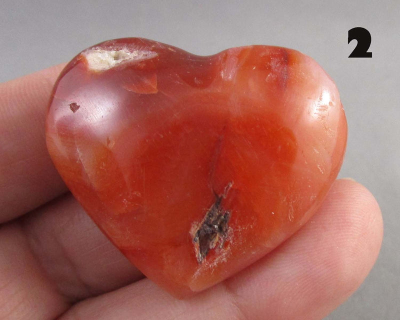 You Choose!  Carnelian Stone Heart