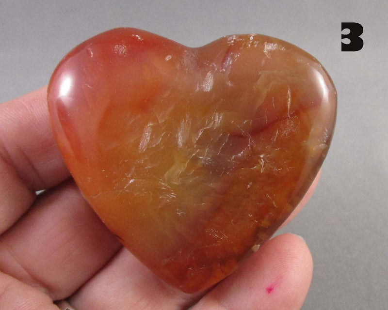 You Choose!  Carnelian Stone Heart