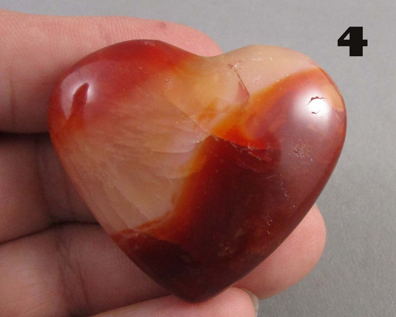 You Choose!  Carnelian Stone Heart