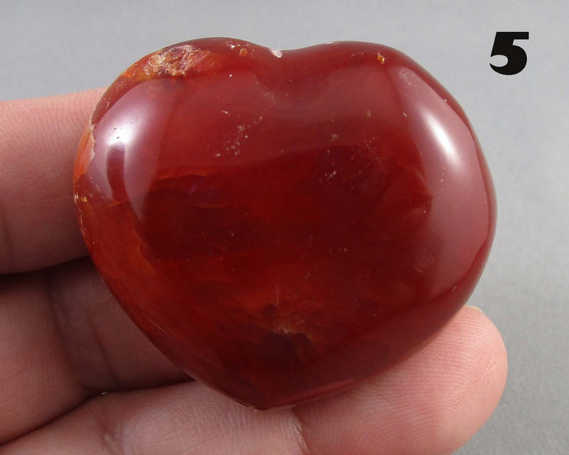 You Choose!  Carnelian Stone Heart