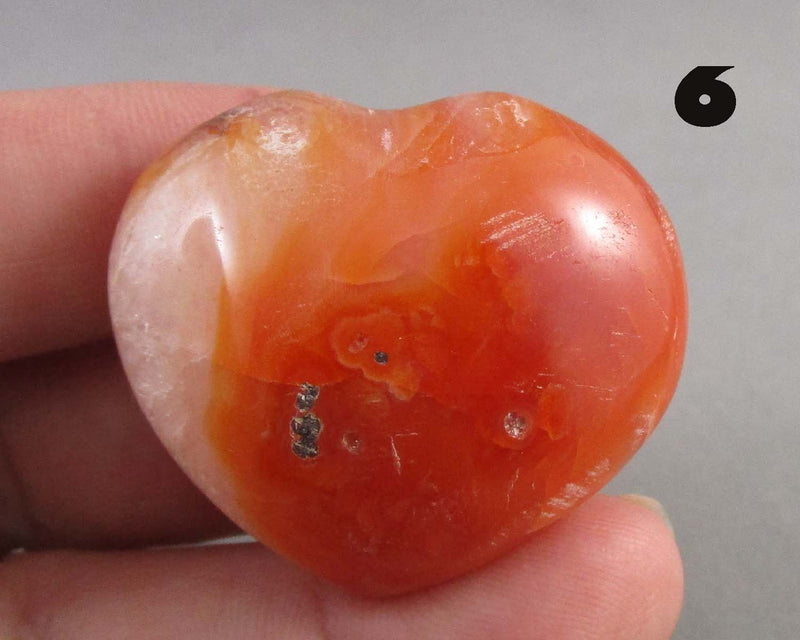 You Choose!  Carnelian Stone Heart