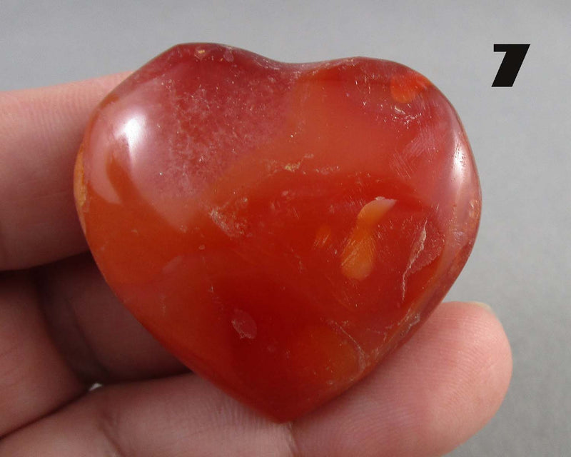 You Choose!  Carnelian Stone Heart