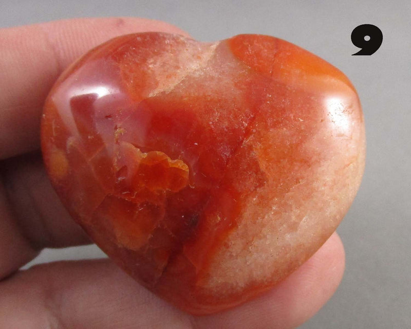 You Choose!  Carnelian Stone Heart