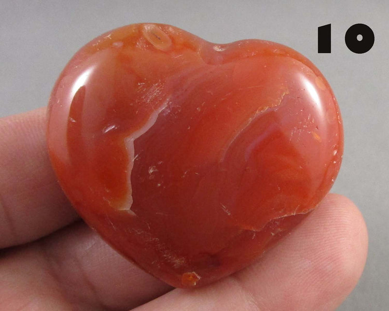 You Choose!  Carnelian Stone Heart