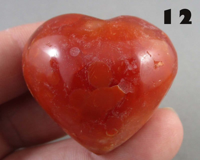 You Choose!  Carnelian Stone Heart