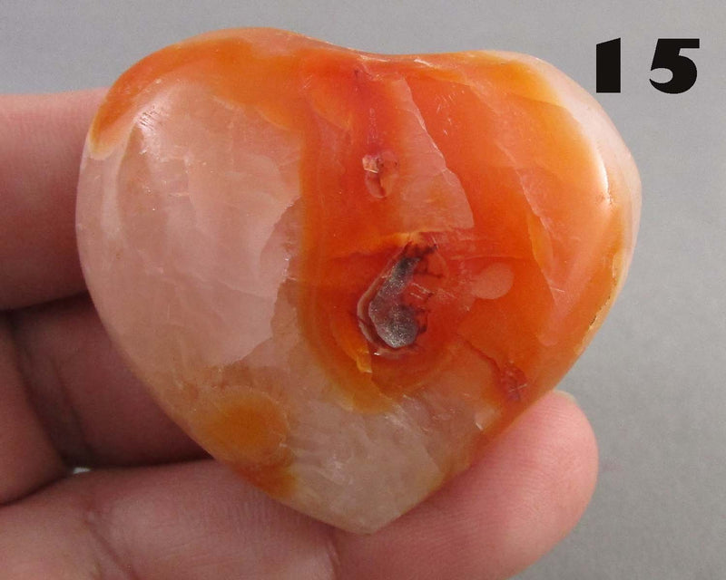 You Choose!  Carnelian Stone Heart