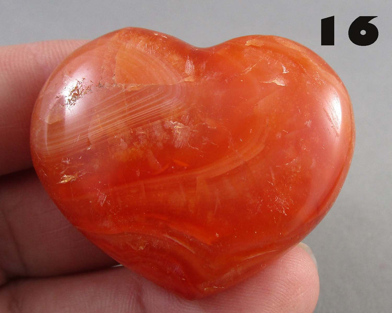 You Choose!  Carnelian Stone Heart