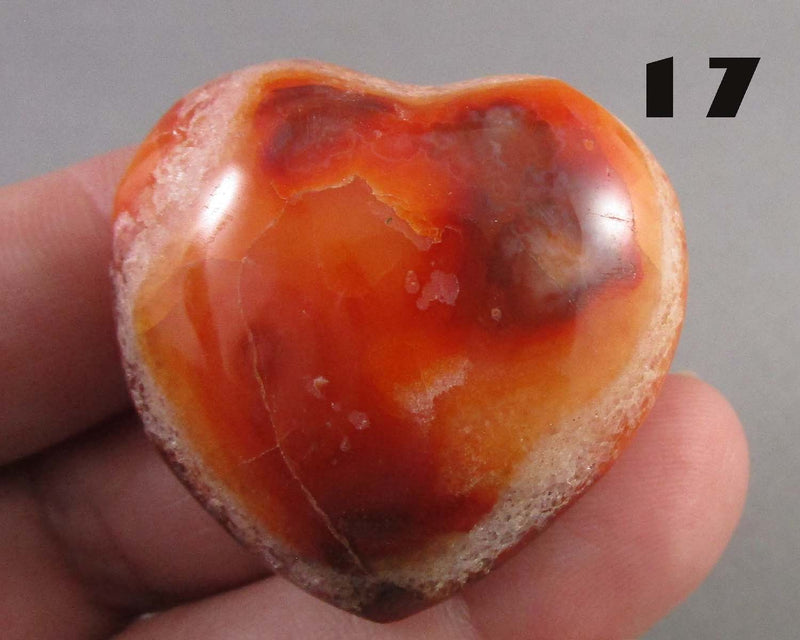 You Choose!  Carnelian Stone Heart