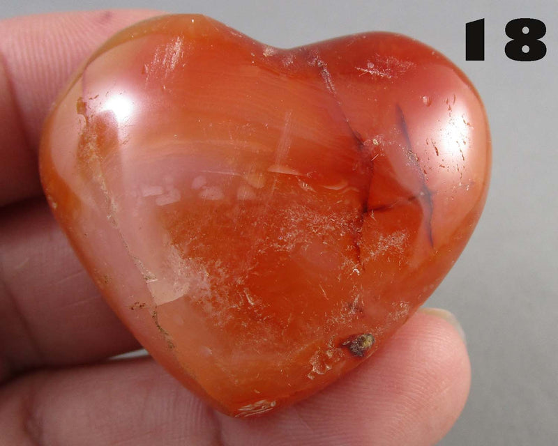 You Choose!  Carnelian Stone Heart