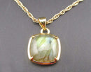 Labradorite Gemstone Pendant Necklace Vintage H001-16