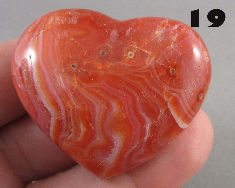 You Choose!  Carnelian Stone Heart